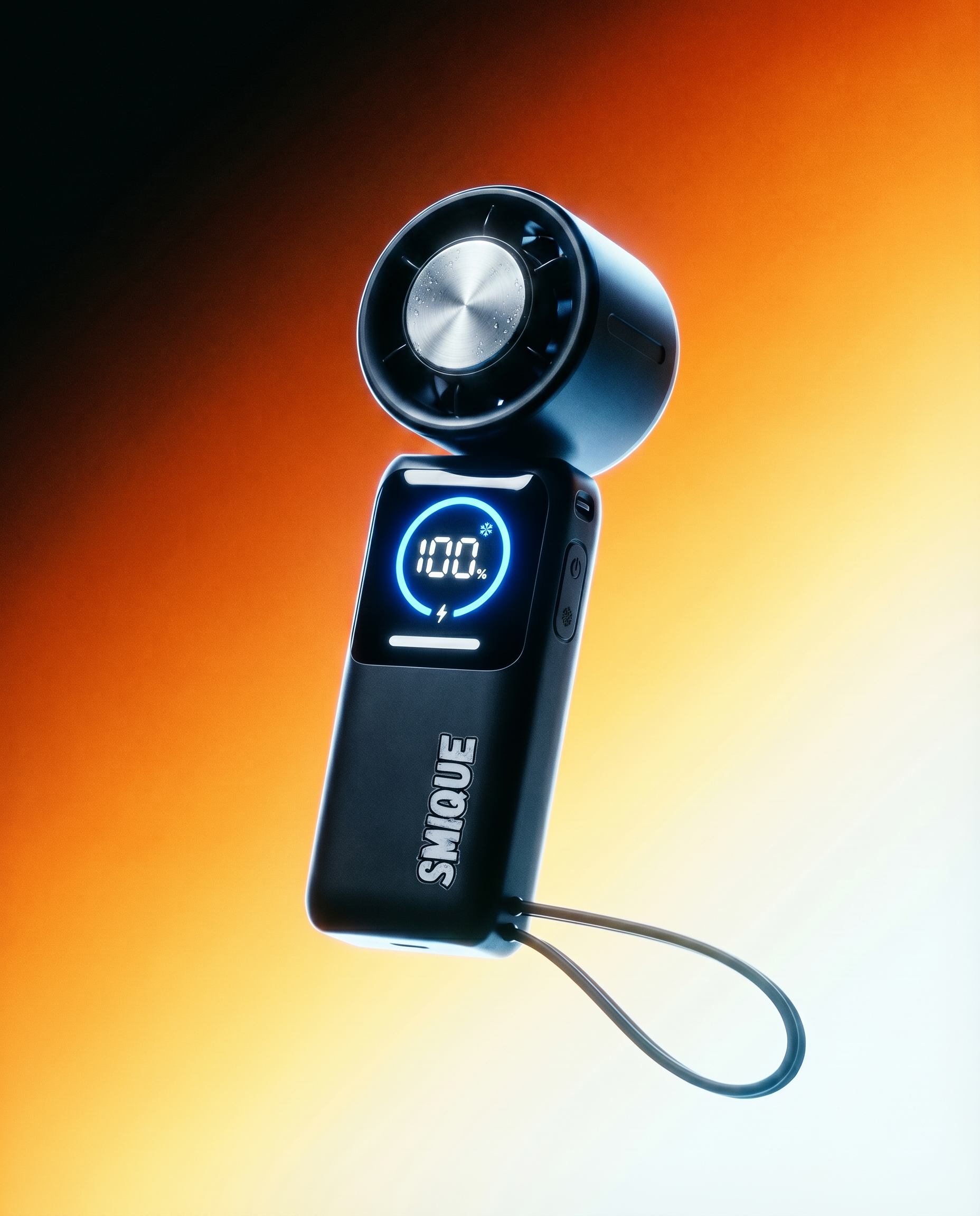 Handheld festival fan and Power Bank w/ out lanyard